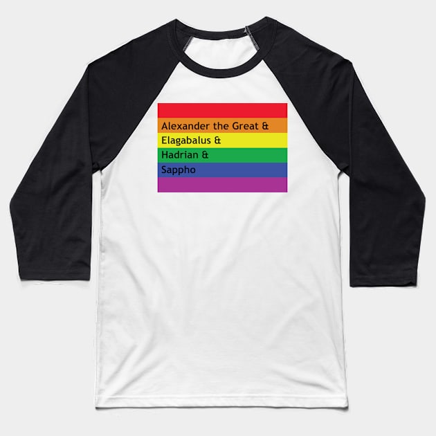 Ancient Queer Icons Baseball T-Shirt by ResGerendae